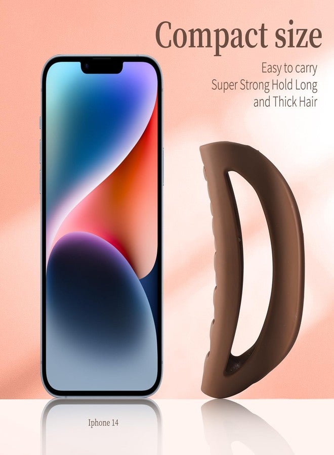 Amader 3 Pack Silicone Flexible Hair Claw Clips for Women, Cloud Soft Clips, Extra Large Claw Clips, Jumbo Claws clips for Thick Curly Hair, Unsnappable Flexible Non-slip Rectangle,Hair Accessories for Girls - Image 4